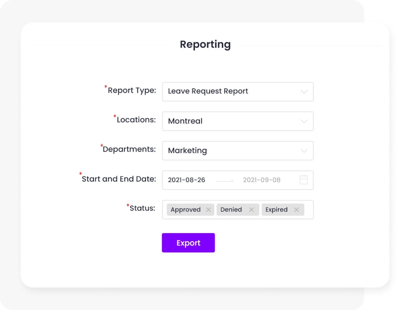 Generate reports at the touch of a button